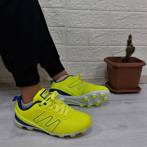 Jump 28843 Sarı-Lacivert Krampon Çim Saha Çocuk Futbol Ayakkabı - 2