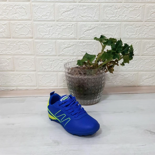Jump 29143 Saks Mavi- Sarı Erkek Çocuk Halı Saha Futbol Ayakkabı - 4