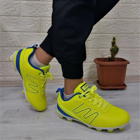 Jump 28843 Sarı-Lacivert Krampon Çim Saha Çocuk Futbol Ayakkabı - 3