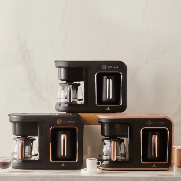 Karaca Hatır Plus 5 ın 1 Essential Black Chrome Közde Türk Kahve Makinesi - 5