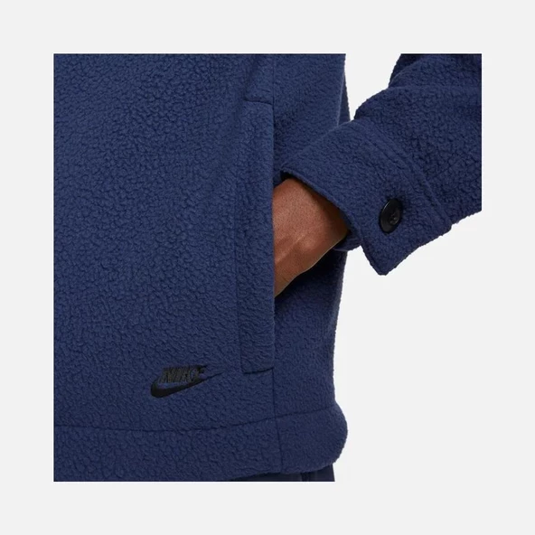 Nike Sportswear Sports Utility Sherpa Full-Buttoned Erkek Ceket Oduncu Gömlek OVERSİZE FD4334-410 - 2