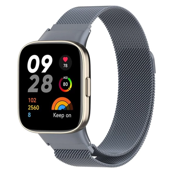 Xiaomi Redmi Watch 3 Active (Düz Watch 3 Değildir) Kordon Milano Loop Metal Kordon - 6