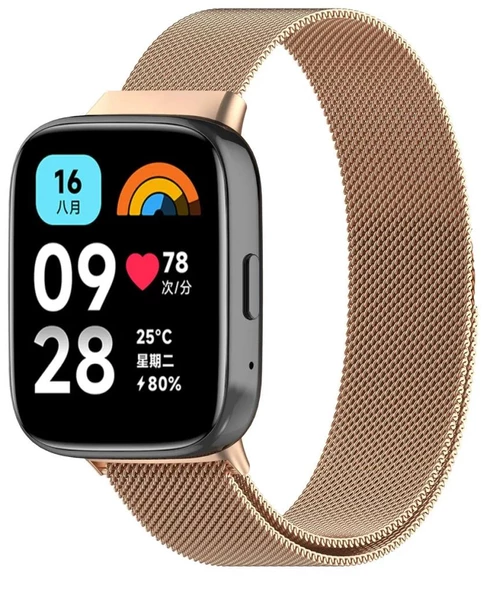 Xiaomi Redmi Watch 3 Active (Düz Watch 3 Değildir) Kordon Milano Loop Metal Kordon