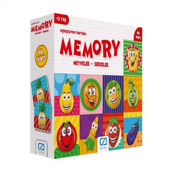 Games Memory Eşleştirme Kartları Meyve Sebzeler 48 Kart 5040