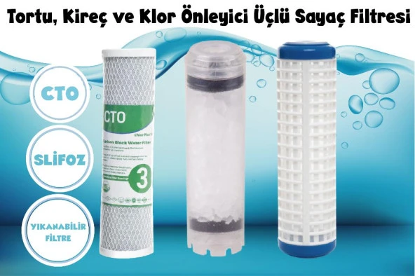 Sulook Bina Girişi Tortu,kireç Klor Önleyici Üçlü Yedek Filtre Seti