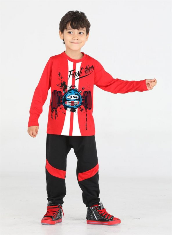 Casabony Yarışcı Baggy Kesim Pantolon +T-shirt Takım BN-077