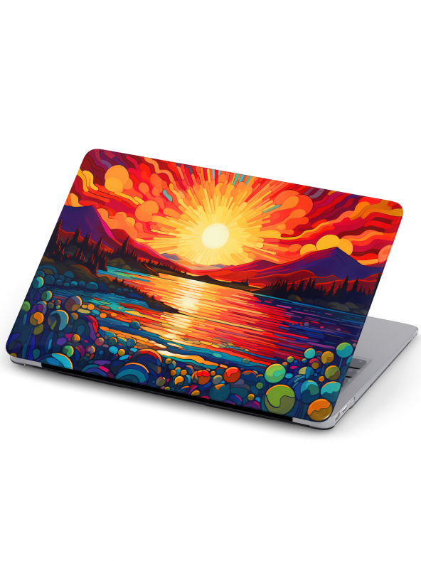 Macbook Pro Kılıf 13.3 inç A1425-A1502 MacAi13 Şeffaf Sert Koruma Kılıfı Kumsal Güneş