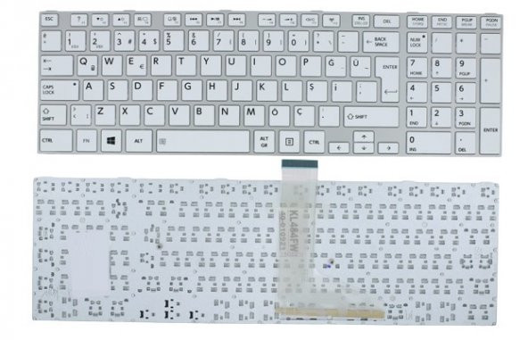 MP-11B56TQ-5281A Notebook Klavye - Tuş Takımı  Beyaz - TR - Çerçeveli Tip