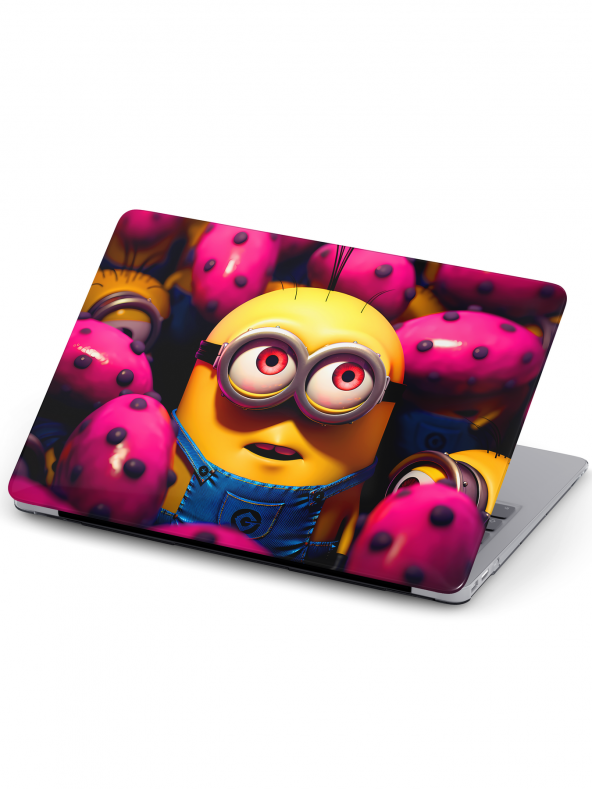 Macbook Pro Kılıf 13.3 inç A1425-A1502 MacAi18 Şeffaf Notebook Kılıfı Sevimli Hırsızlar
