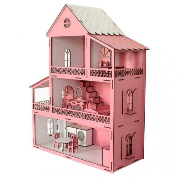 EV10 Okutan 3 Katlı Eşyalı Ev Oyun Seti - Resim 2