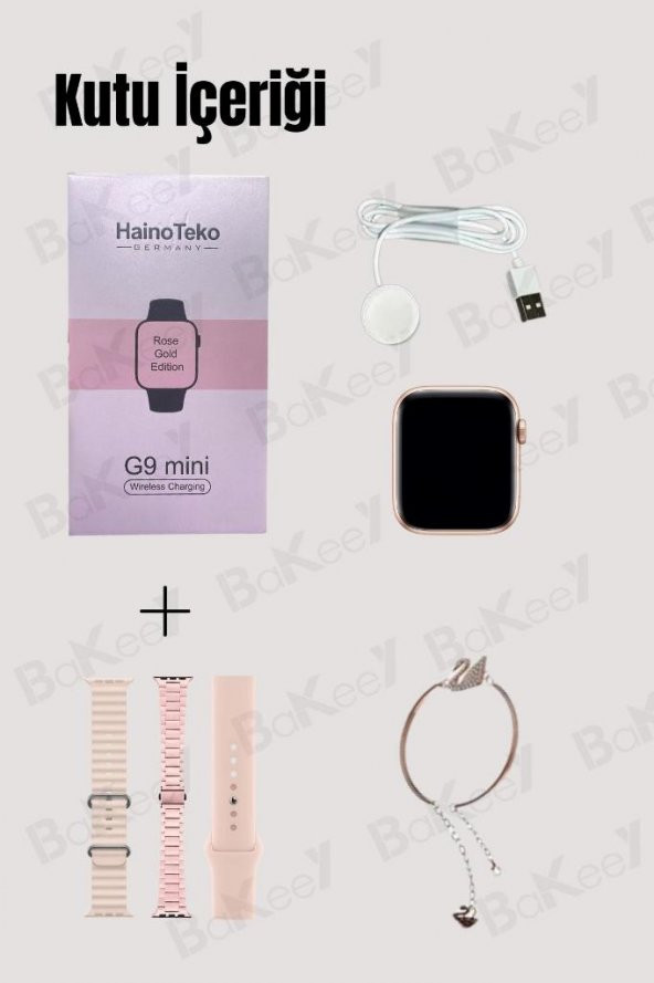 G9 Mini 3 Kordonlu Bileklik Hediyeli Kadın Akıllı Saat Arama Konuşma Siri Akıllı Saatler Watch 8 9 - 5