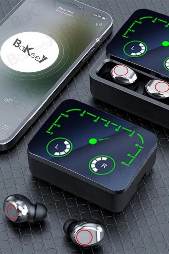 M90 Max Bluetooth Kulaklık Powerbankli Hız Göstergeli Mikrofonlu Kulak içi Oyuncu Kulaklık - 7