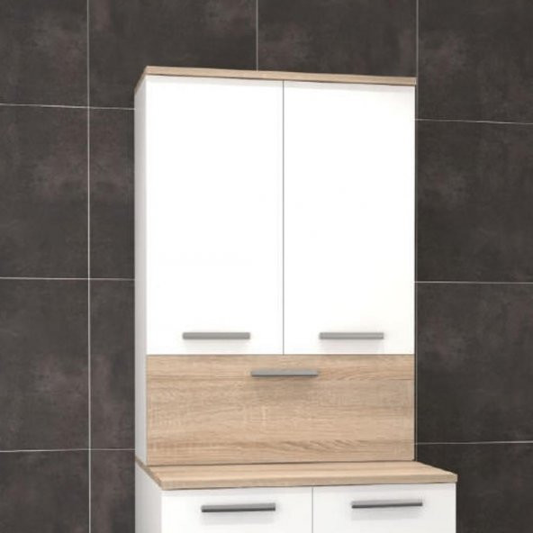 Denko Vento 70 cm MDF Çamaşır Makinesi Banyo Dolabı Üst Modülü