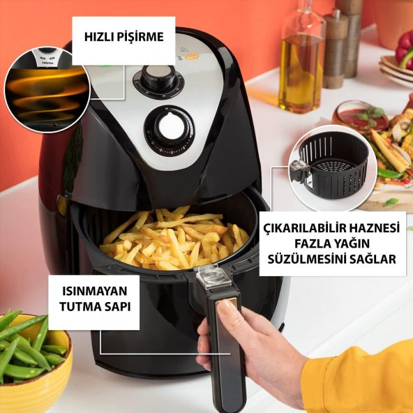Tristar Airfryer XXL Çok Programlı Fonksiyonlu 1500 W 4,5 Lt  6994 - 7