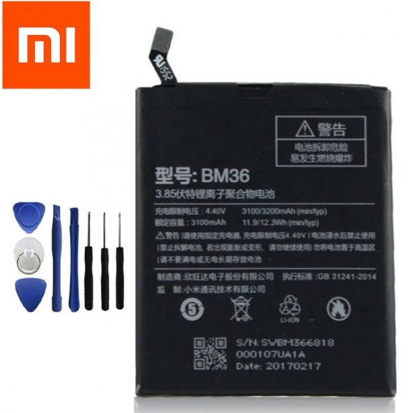 Xiaomi Mi5S Pil Batarya BM36 ve Tamir Seti