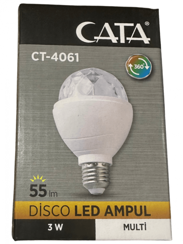 Cata CT-4061 Disco Led Ampul RGB 3W E27 Duylu (4 Adet)
