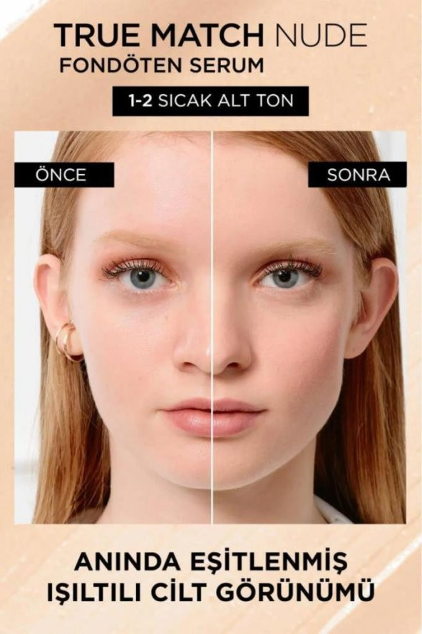 L'Oreal Paris True Match Nude Fondöten Serum 1-2 Rosy Light - 5