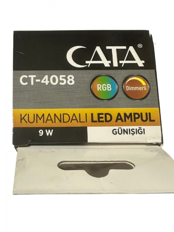 Cata CT-4058 9W 2700K (Sarı) RGB Kumandalı Led Ampul E27 Duylu (2 Adet) - 2