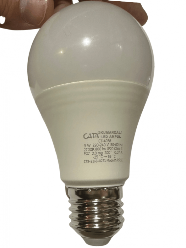 Cata CT-4058 9W 2700K (Sarı) RGB Kumandalı Led Ampul E27 Duylu (2 Adet) - 3