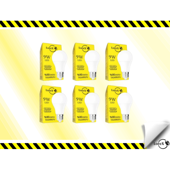 LOREX LR-LA9 6 ADET LED Ampul , 9W