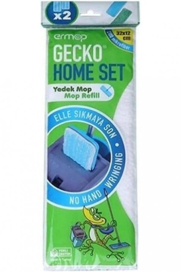 Ermop Gecko Mikrofiber Yedek Mop Beyaz 10 Adet