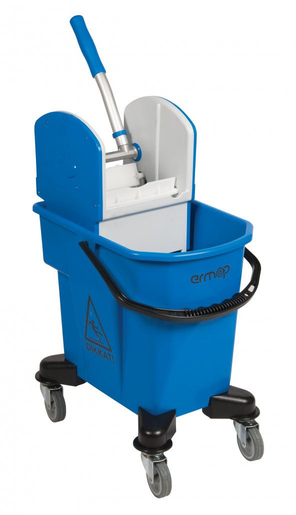 Ermop PRSTKV Tek Bölmeli Presli Kova Plastik Mavi