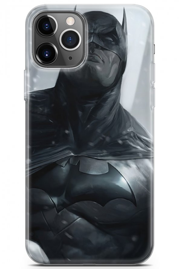 Apple iPhone 11 Pro Uyumlu Kılıf Dc 08 Batman DC Baskılı Kılıf Siyah