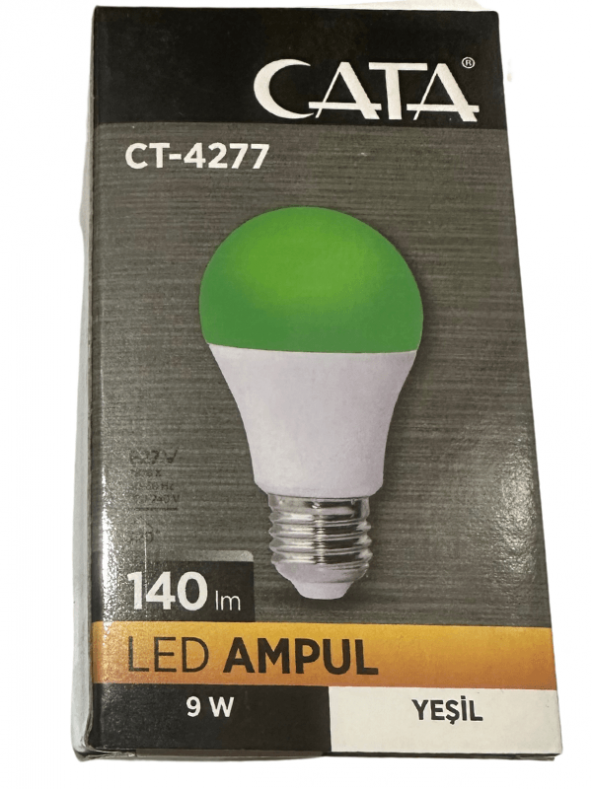 Cata CT-4277 9W 7876K (Yeşil) E27 Duylu Led Ampul