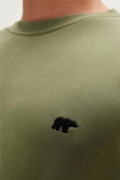 Bad Bear BE COOL CREWNECK Erkek Sweatshirt Yeşil S-XXL - 4