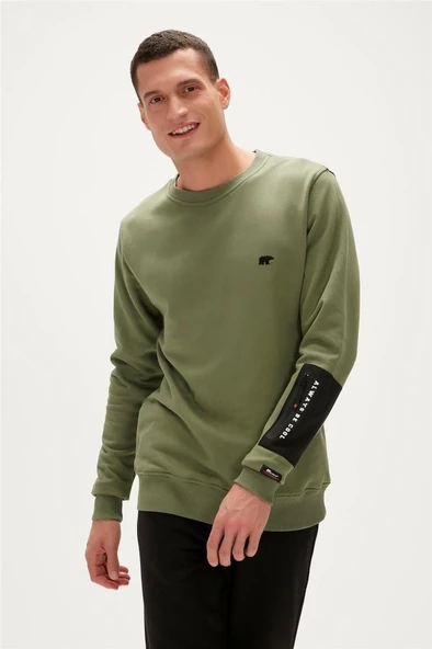 Bad Bear BE COOL CREWNECK Erkek Sweatshirt Yeşil S-XXL - 3