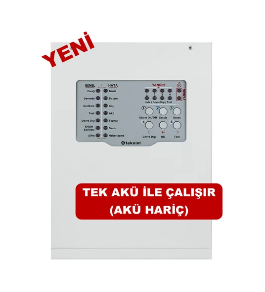 TEKNİM 4 BÖLGELİ KONVANSİYONEL YANGIN ALARM PANELİ