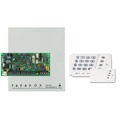 PARADOX SP-4000 8 Zone, 1 Pgm, 2 Kısım Kontrol Paneli + K636 Led keypad