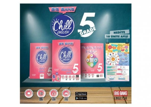 Big Bang 5. Sınıf Chill English Practice Book Fantastic Four Quiz Book Ünite Afişleri - 1