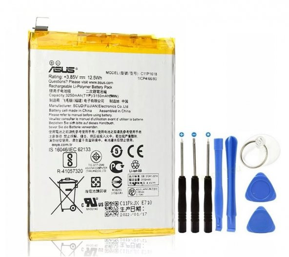 Asus Zenfone 4 Ze554Kl Batarya Pil C11P1618+Tamir Seti - 1