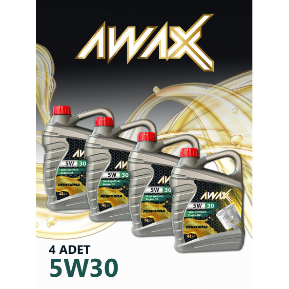 AWAX 5W/30 - 4 Litre 4 Adet (4x4) kolili