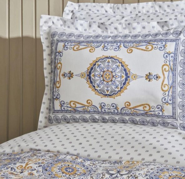 Karaca Home Aprika Mavi %100 Pamuk Tek Kişilik Nevresim Takımı - 4