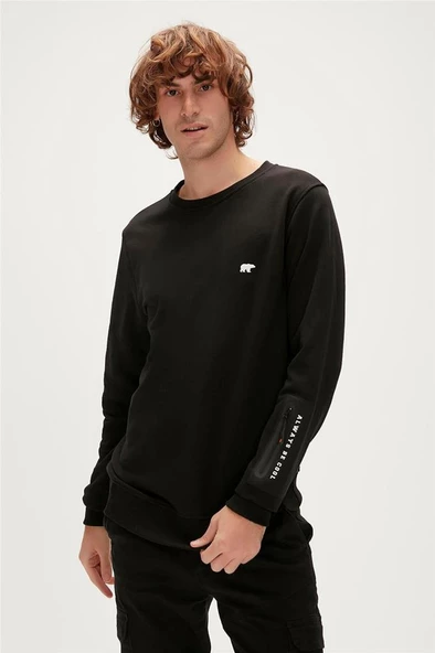 Bad Bear BE COOL CREWNECK Erkek Sweatshirt Siyah S-XXL - 3