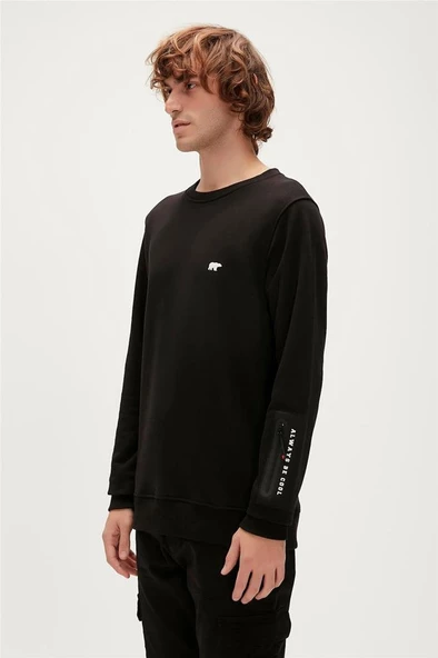 Bad Bear BE COOL CREWNECK Erkek Sweatshirt Siyah S-XXL - 5