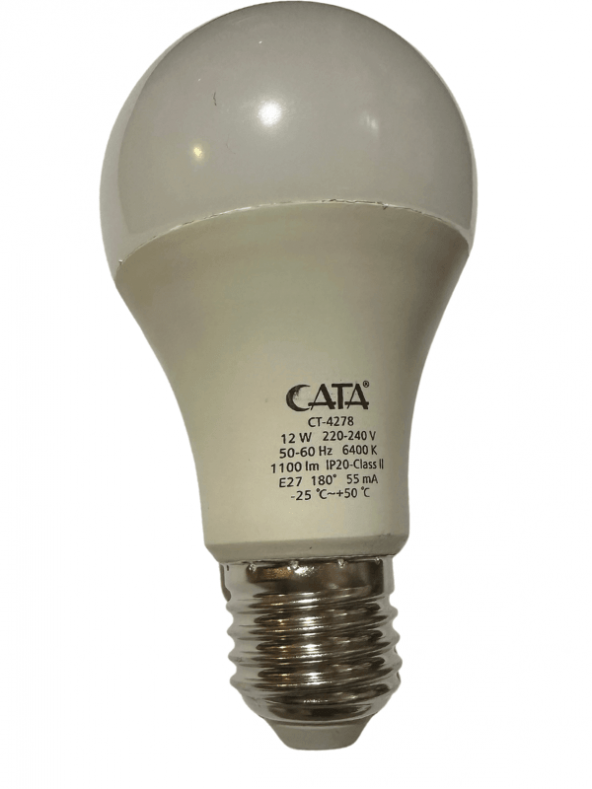 Cata CT-4278 12W 6400K (Beyaz Işık) Dimlenebilir E27 Duylu Led Ampul - 4