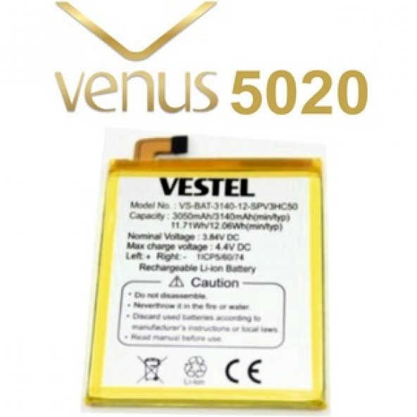 Vestel Venüs V3 5020 Pil Batarya 3050 mAh