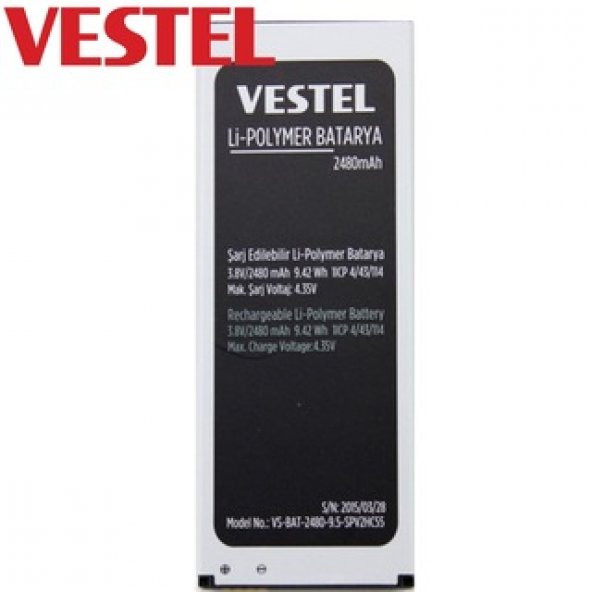 Vestel Venüs V3 5570 Pil Batarya 2480mAh İTHAL