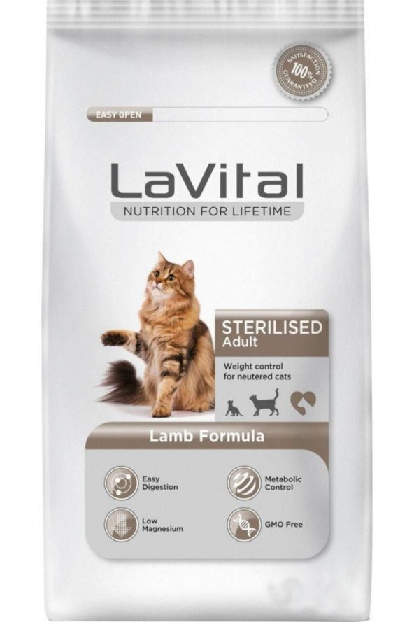 Lavital Kuzu Etli Kisirlastirilmis Kedi Mamasi 12 kg