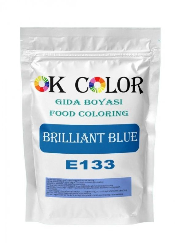Brilliant Blue E133 Mavi Toz Gıda Boyası 10 Gr