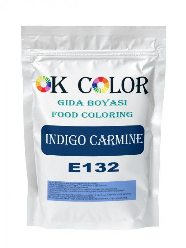Indigo Carmine E132 Indigo Karmin Koyu Mavi Toz Gıda Boyası 500 Gr