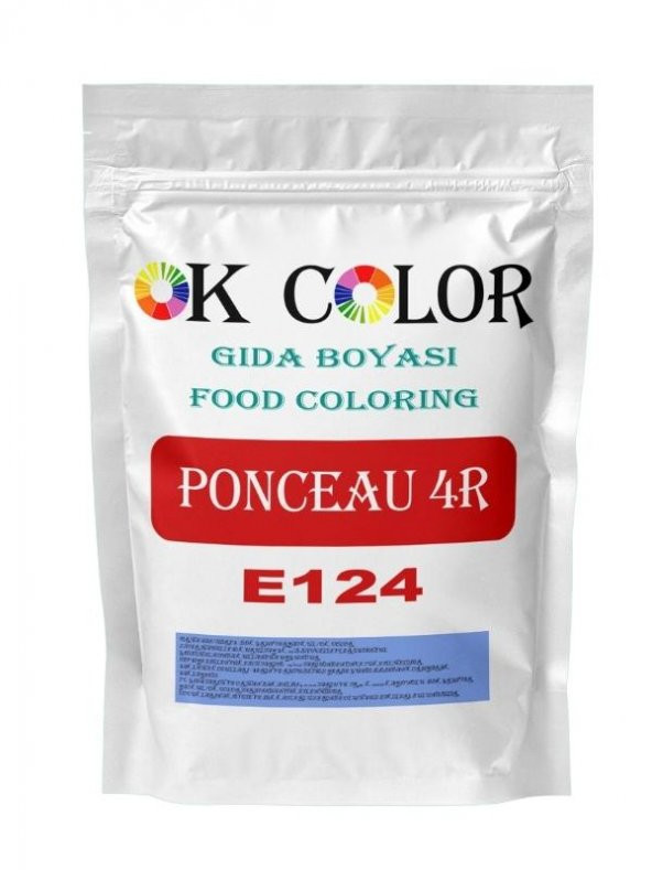 Ponceau 4r E124 Ponso 4r Kırmızı Toz Gıda Boyası 100 Gr