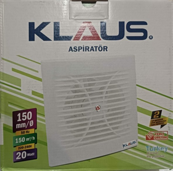 KLAUS 150LİK DEKORATİF BANYO-WC ASPİRATÖRÜ - 2
