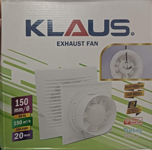 KLAUS 150LİK DEKORATİF BANYO-WC ASPİRATÖRÜ - 3