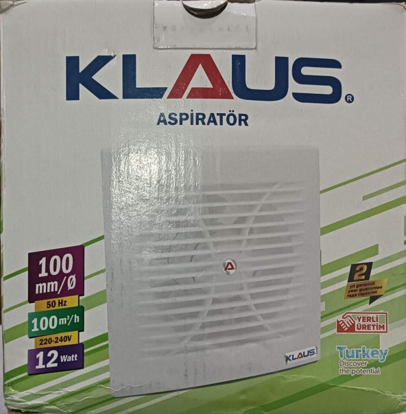 KLAUS 100LÜK DEKORATİF BANYO-WC ASPİRATÖRÜ - 3