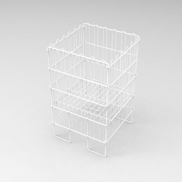 53X53 KATLANIR TEL HAVUZ SEPET BEYAZ - 2