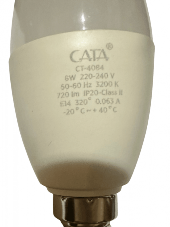 Cata CT-4084 8W 3200K (Günışığı) E14 Duylu Led Kıvrık Buji Ampul - 4